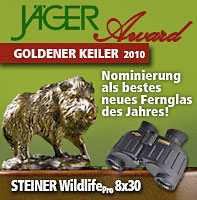 Nominierung des STEINER Wildlife Pro 8 x 30 als bestes neues Fernglas des Jahres